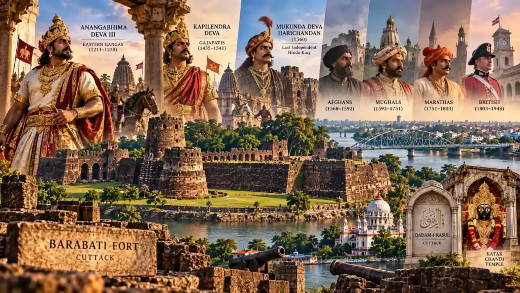 Barabati Fort and Cuttack’s historic landscape representing the Eastern Ganga, Gajapati, Mughal, Maratha and British eras.